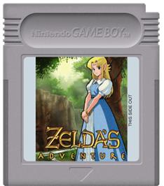 Cartridge artwork for Zelda's Adventure on the Nintendo Game Boy.