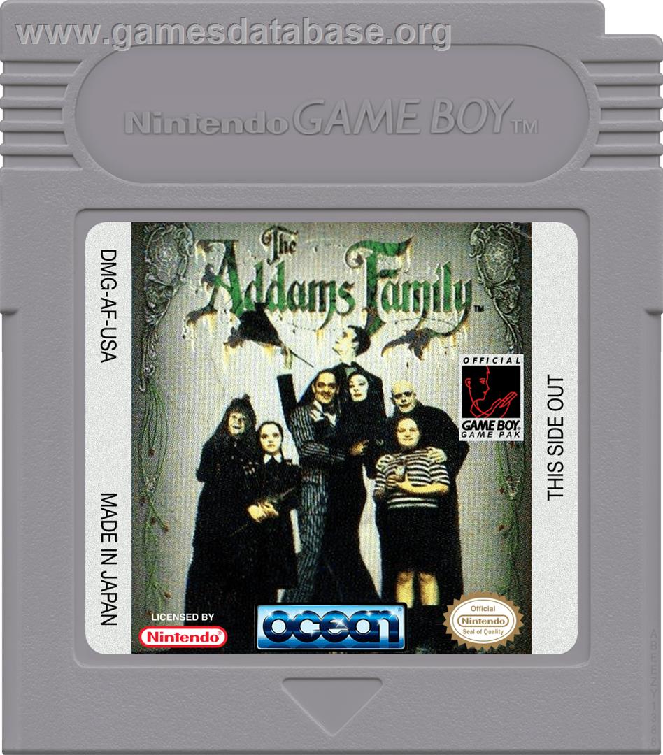 Addams Family, The - Nintendo Game Boy - Artwork - Cartridge