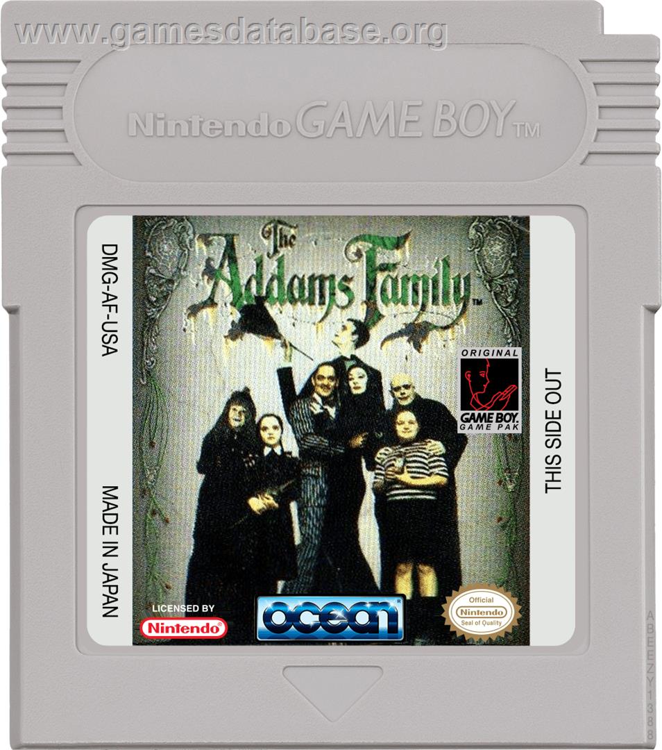 Addams Family, The - Nintendo Game Boy - Artwork - Cartridge