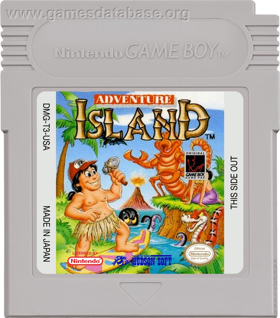 Adventure Island - Nintendo Game Boy - Artwork - Cartridge