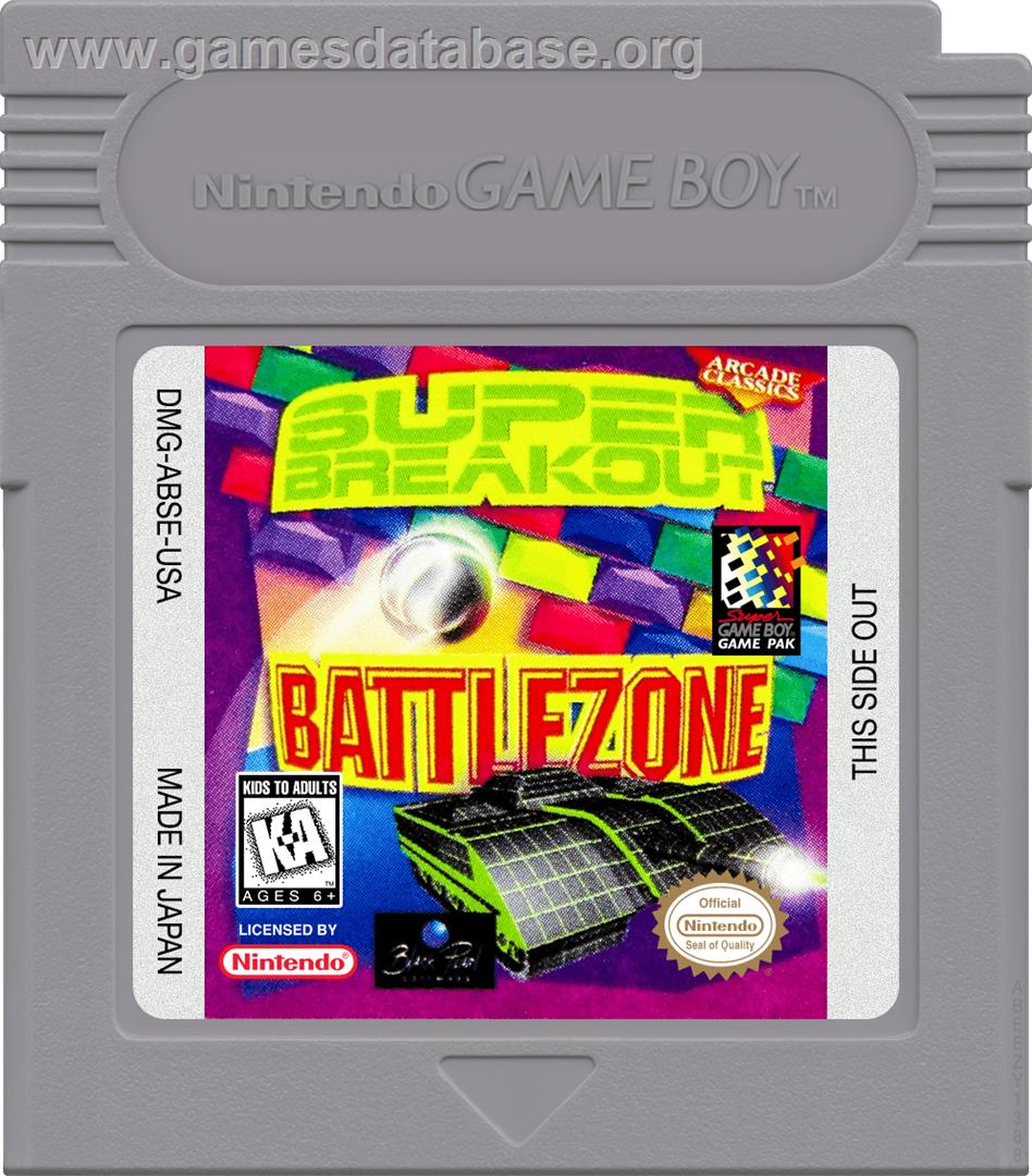 Arcade Classics - Battlezone And Super Breakout - Nintendo Game Boy - Artwork - Cartridge