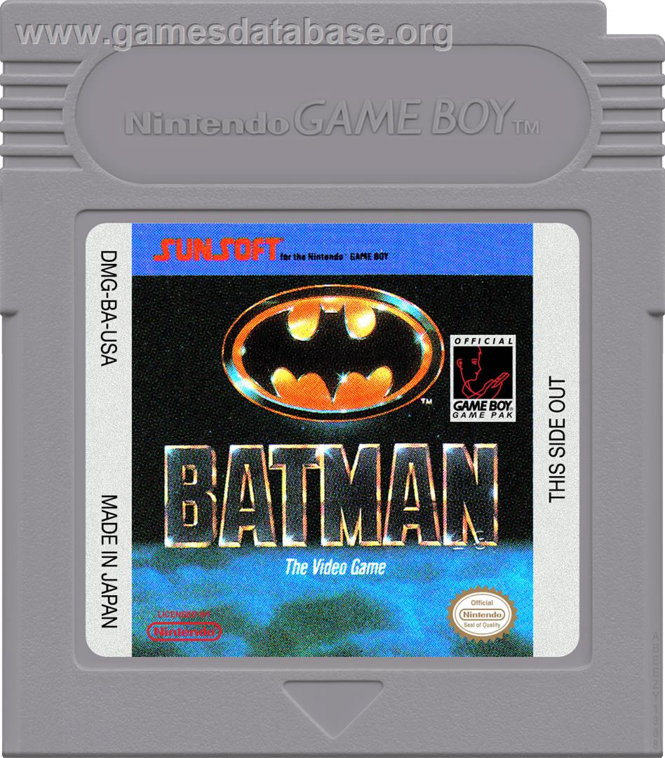 Batman - The Video Game - Nintendo Game Boy - Artwork - Cartridge