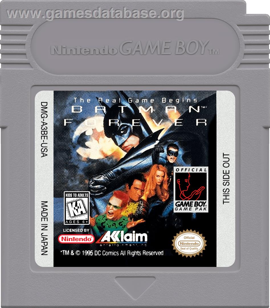 Batman Forever - Nintendo Game Boy - Artwork - Cartridge