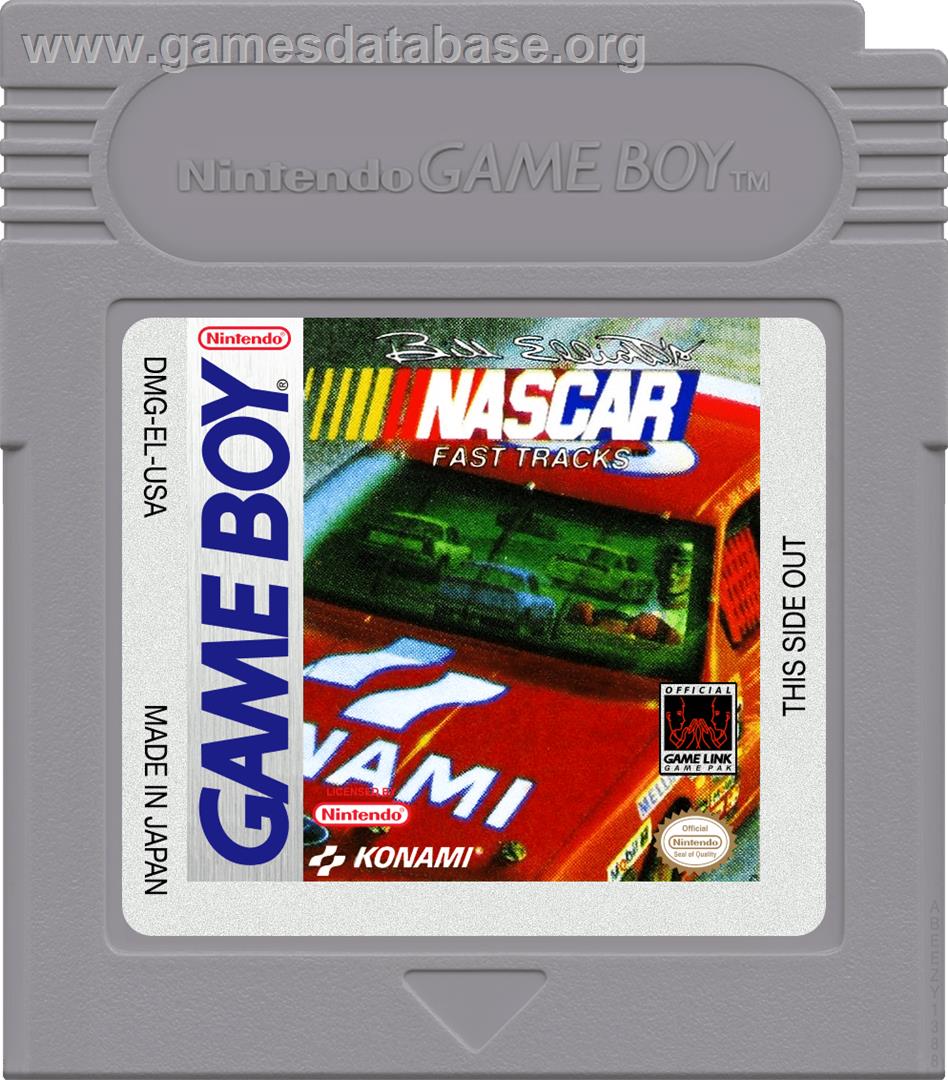 Bill Elliott's Nascar Fast Tracks - Nintendo Game Boy - Artwork - Cartridge