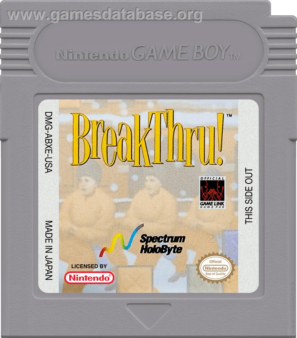 Breakthru! - Nintendo Game Boy - Artwork - Cartridge