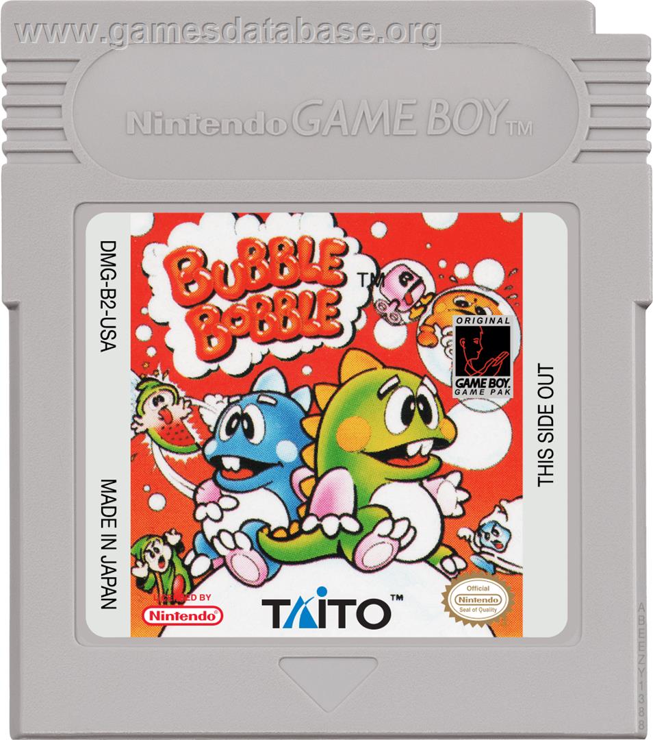 Bubble Bobble - Nintendo Game Boy - Artwork - Cartridge