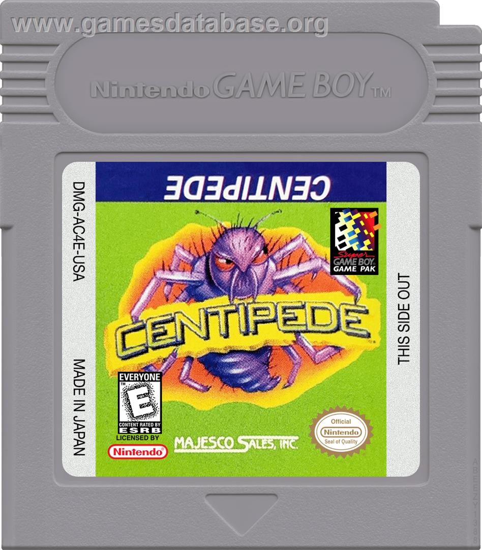 Centipede - Nintendo Game Boy - Artwork - Cartridge