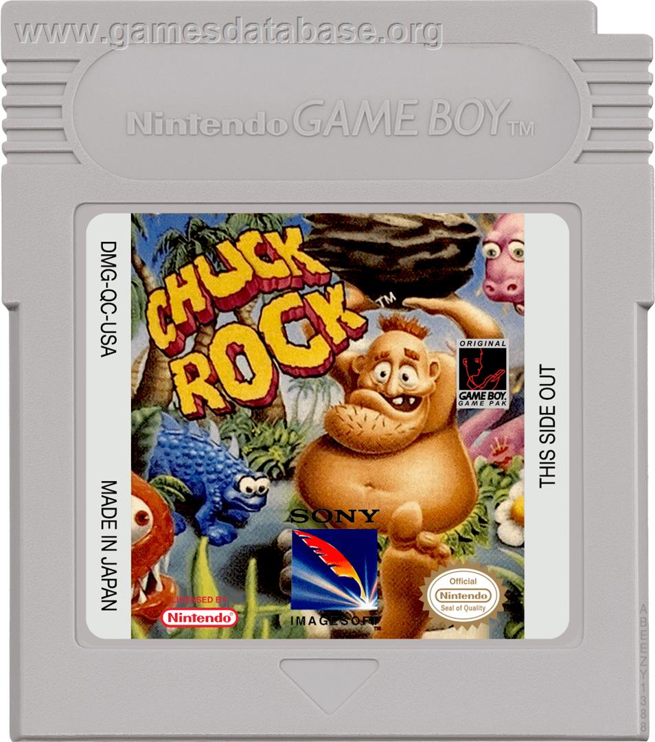 Chuck Rock - Nintendo Game Boy - Artwork - Cartridge