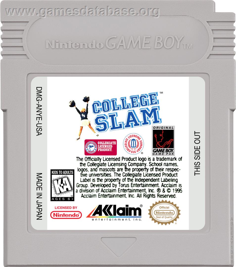 College Slam - Nintendo Game Boy - Artwork - Cartridge