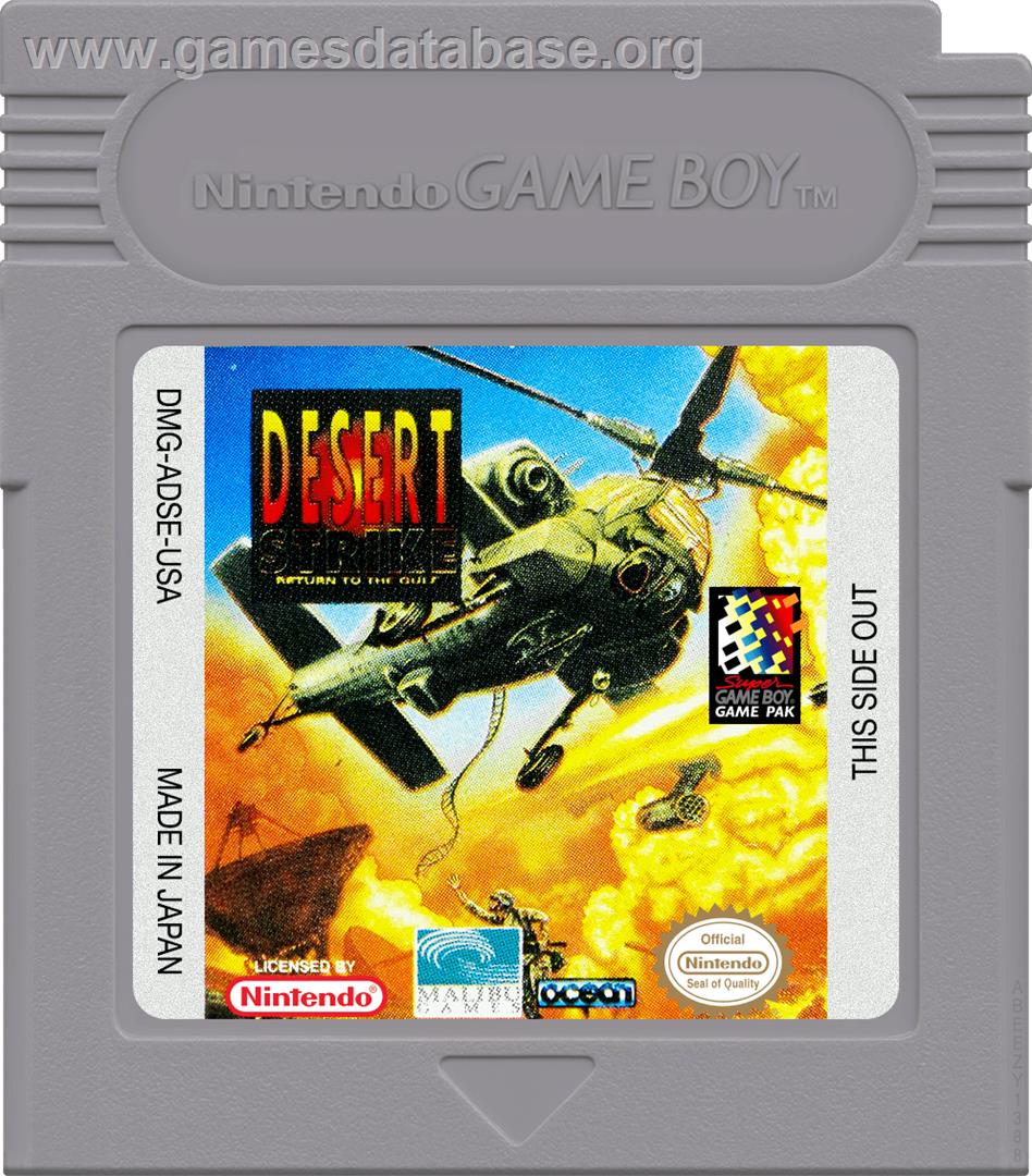 Desert Strike - Return To The Gulf - Nintendo Game Boy - Artwork - Cartridge