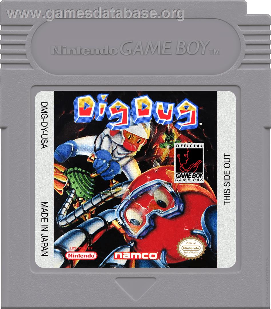 Dig Dug - Nintendo Game Boy - Artwork - Cartridge