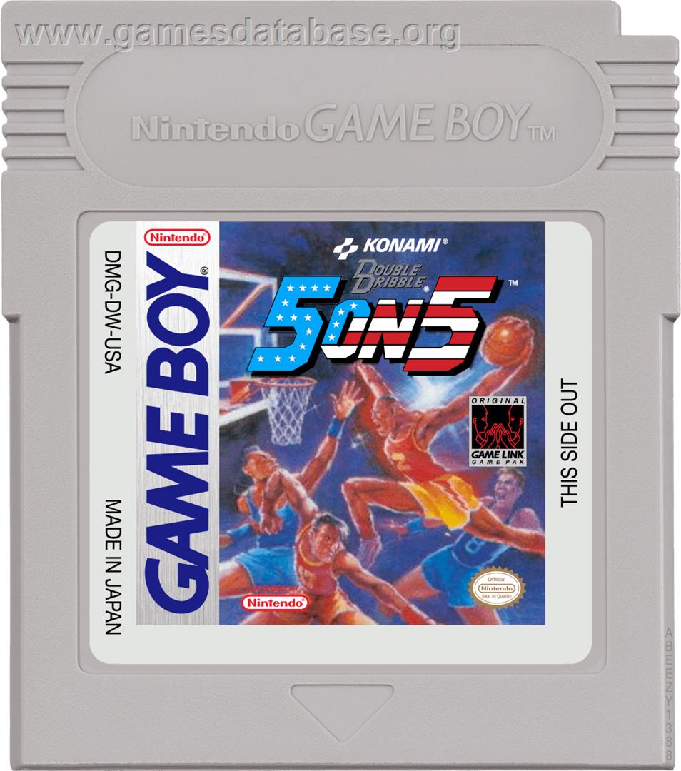 Double Dribble: 5 on 5 - Nintendo Game Boy - Artwork - Cartridge