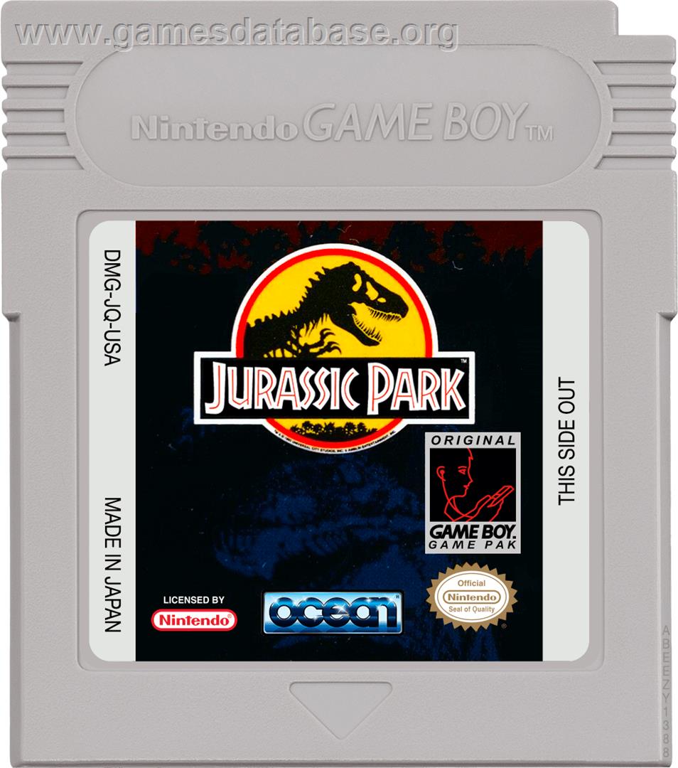 Jurassic Park - Nintendo Game Boy - Artwork - Cartridge