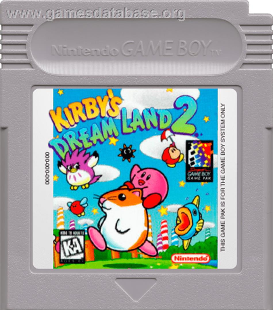 Kirby's Dream Land 2 - Nintendo Game Boy - Artwork - Cartridge