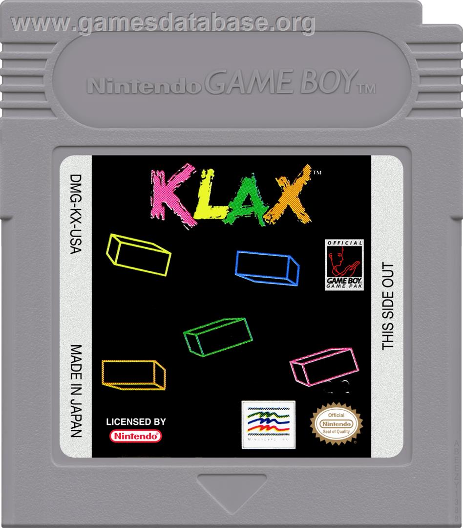 Klax - Nintendo Game Boy - Artwork - Cartridge