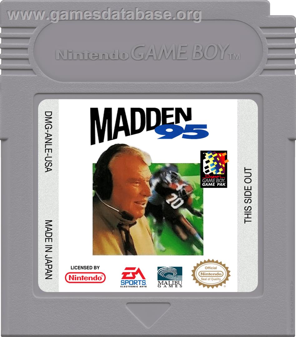 Madden '95 - Nintendo Game Boy - Artwork - Cartridge