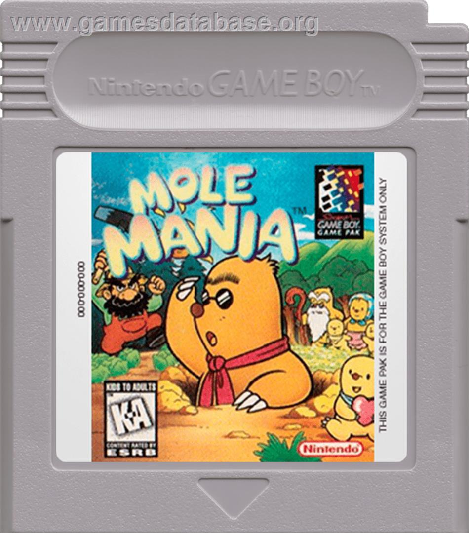 Mole Mania - Nintendo Game Boy - Artwork - Cartridge