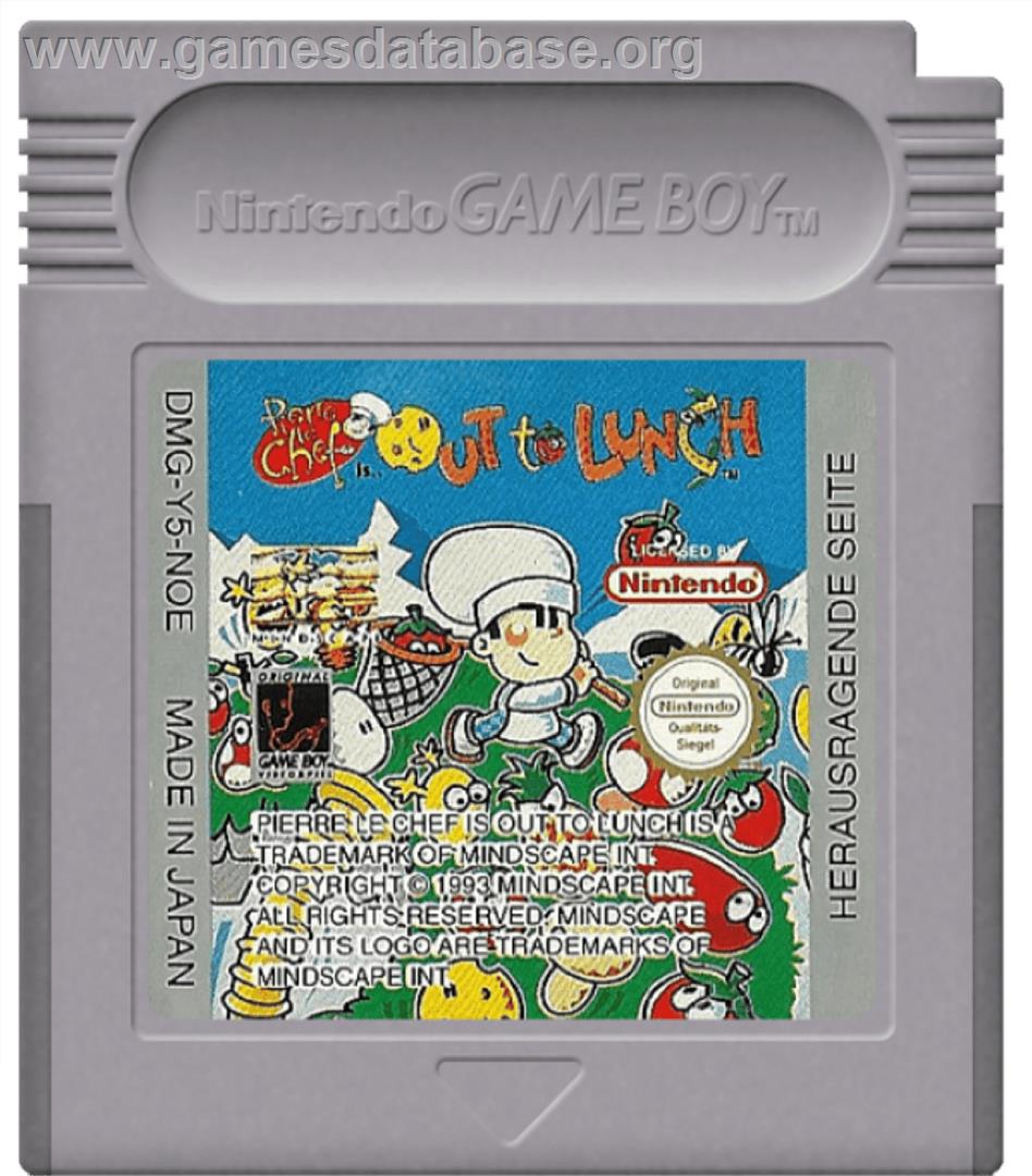 Out To Lunch - Nintendo Game Boy - Artwork - Cartridge