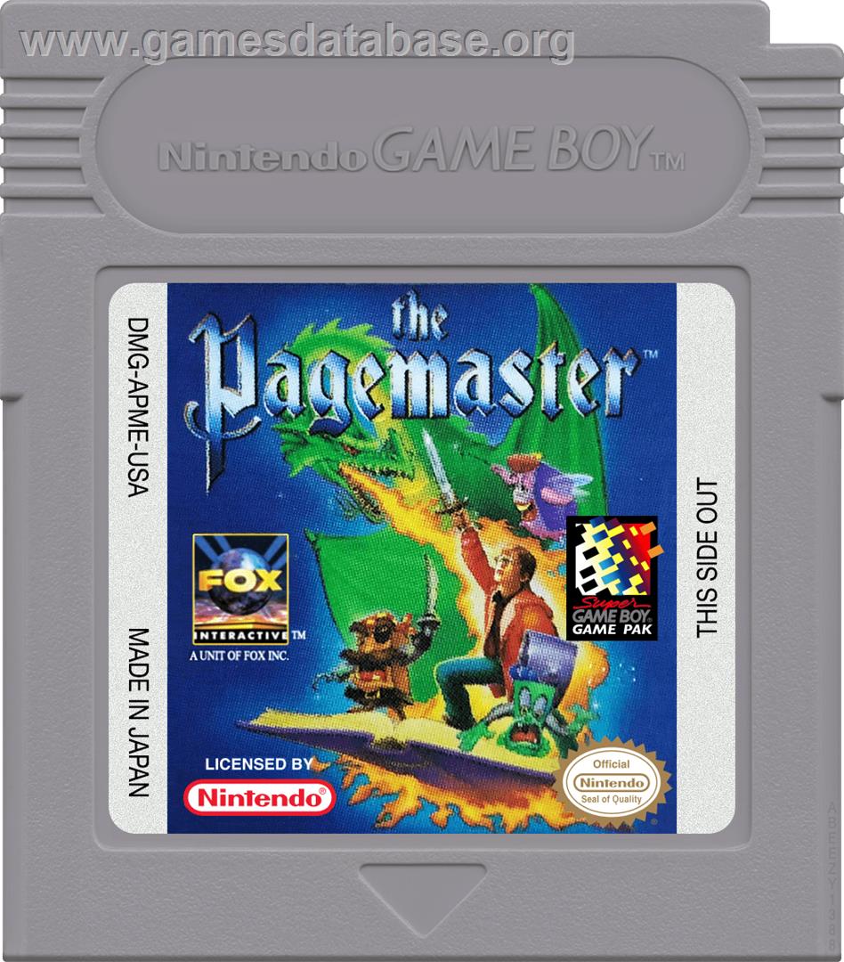 Pagemaster, The - Nintendo Game Boy - Artwork - Cartridge