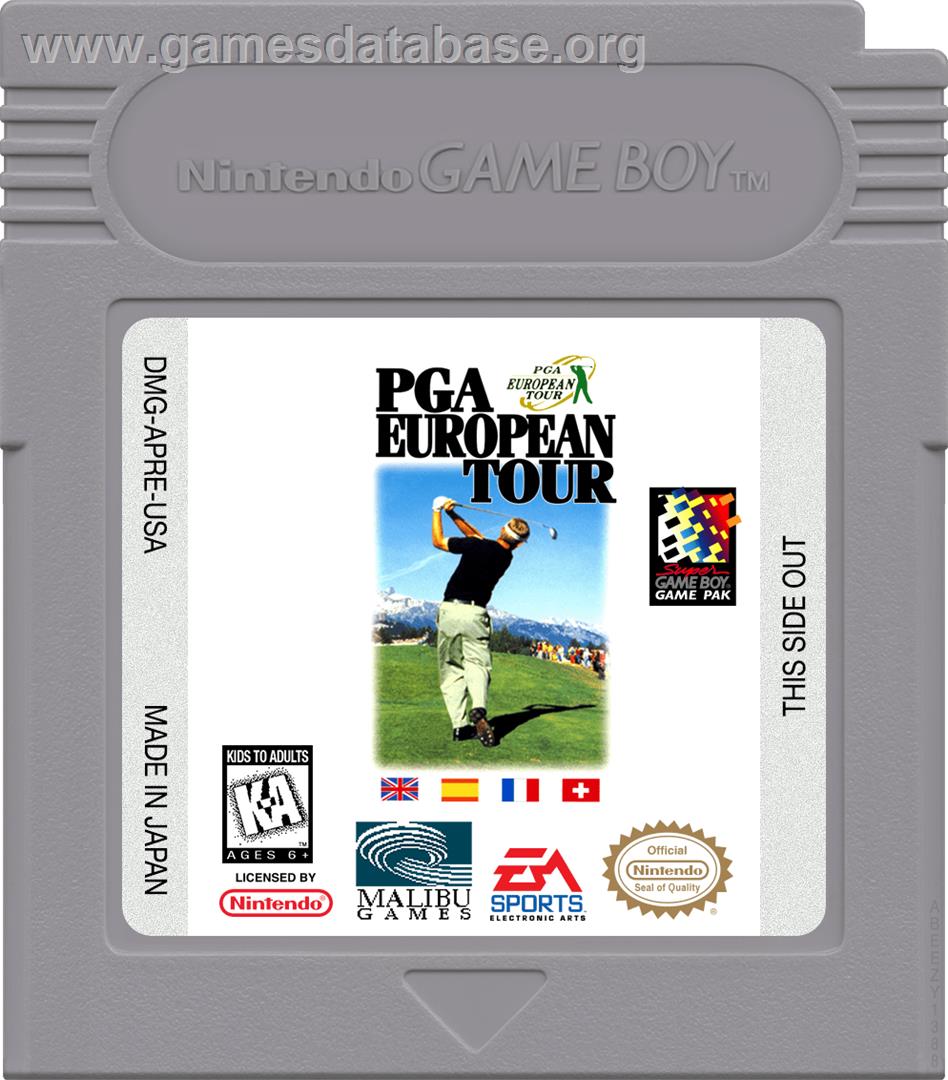 Pga European Tour - Nintendo Game Boy - Artwork - Cartridge