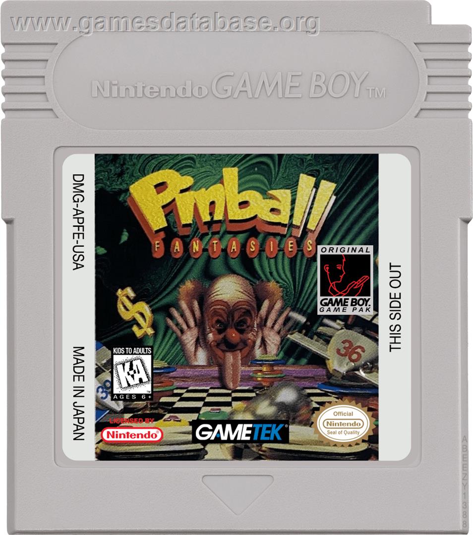 Pinball Fantasies - Nintendo Game Boy - Artwork - Cartridge