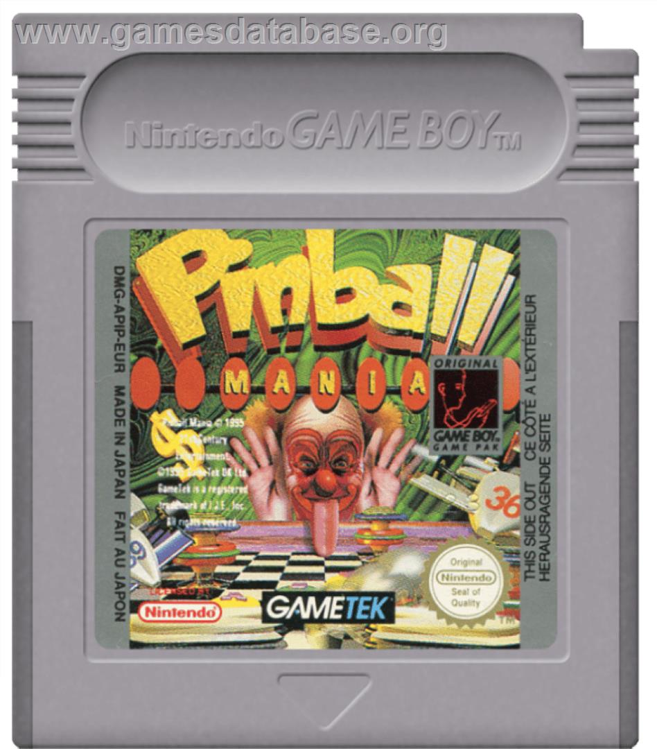 Pinball Mania - Nintendo Game Boy - Artwork - Cartridge