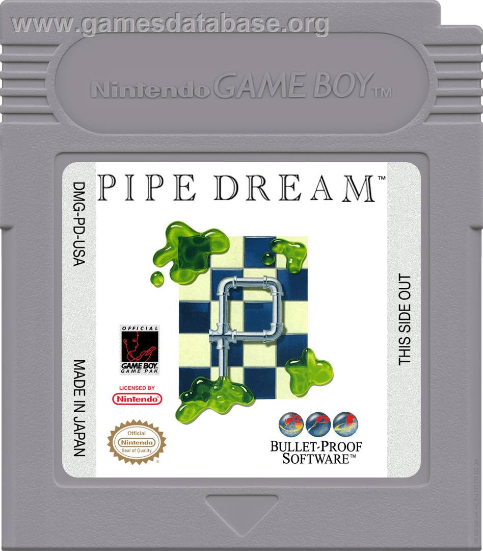 Pipe Dream - Nintendo Game Boy - Artwork - Cartridge
