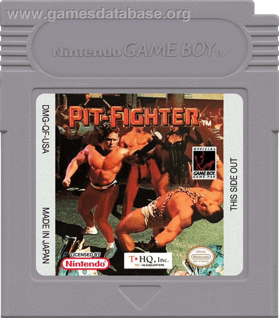 Pit-fighter - Nintendo Game Boy - Artwork - Cartridge