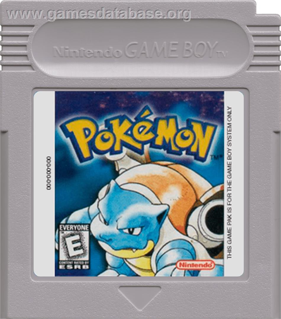 Pokemon - Blue Version - Nintendo Game Boy - Artwork - Cartridge
