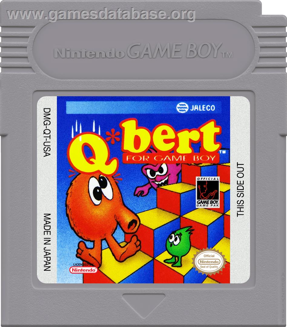 Q-bert - Nintendo Game Boy - Artwork - Cartridge
