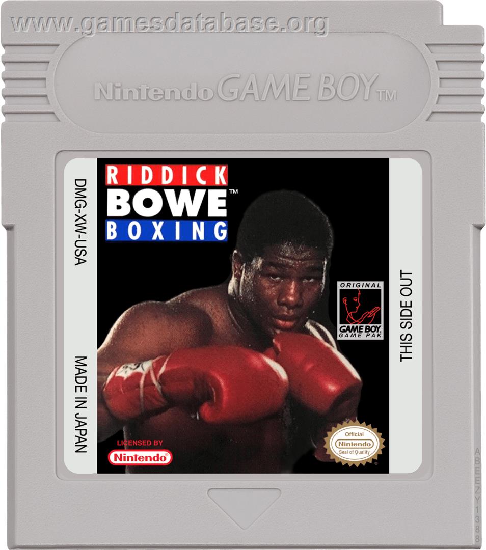 Riddick Bowe Boxing - Nintendo Game Boy - Artwork - Cartridge