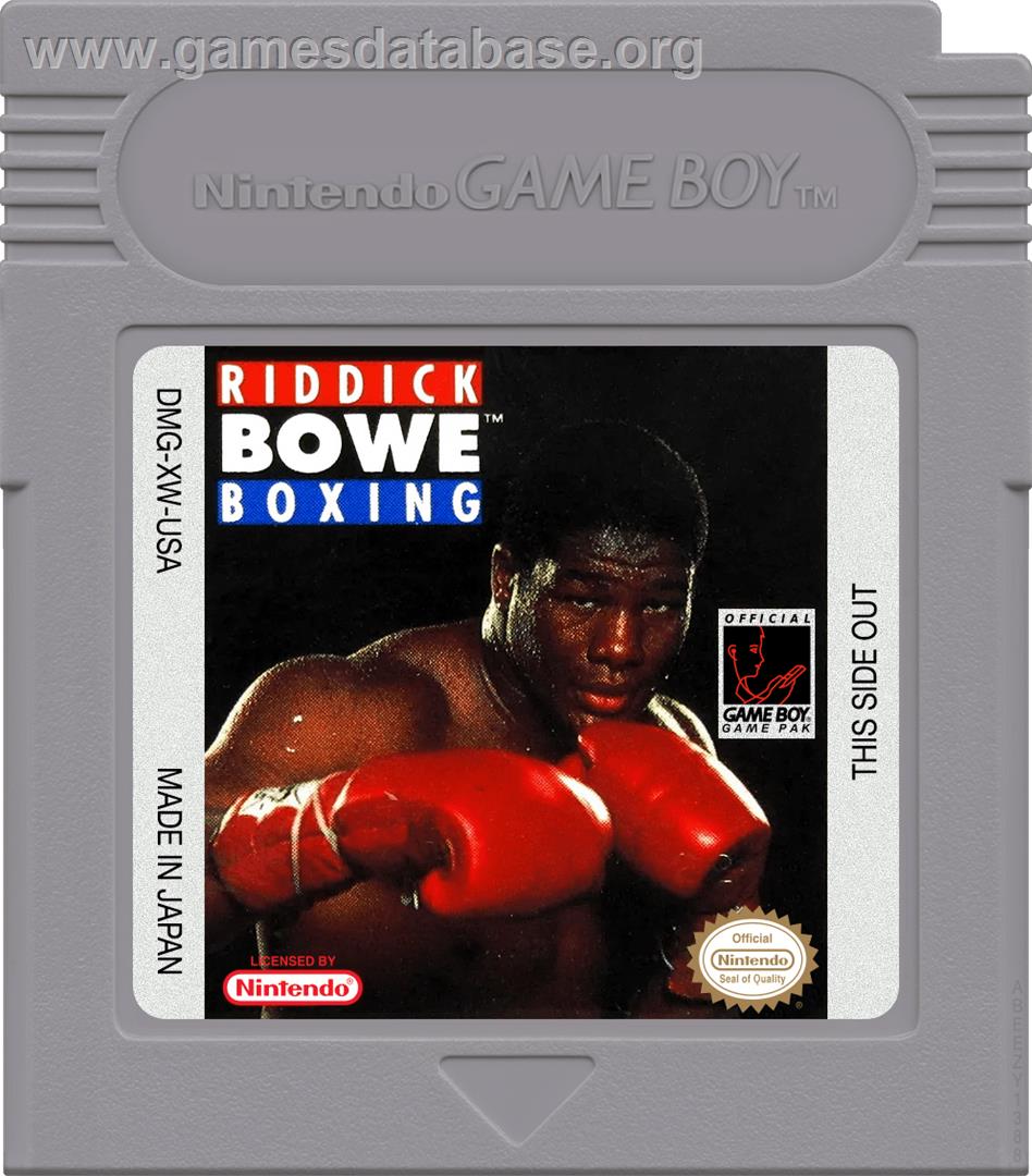 Riddick Bowe Boxing - Nintendo Game Boy - Artwork - Cartridge