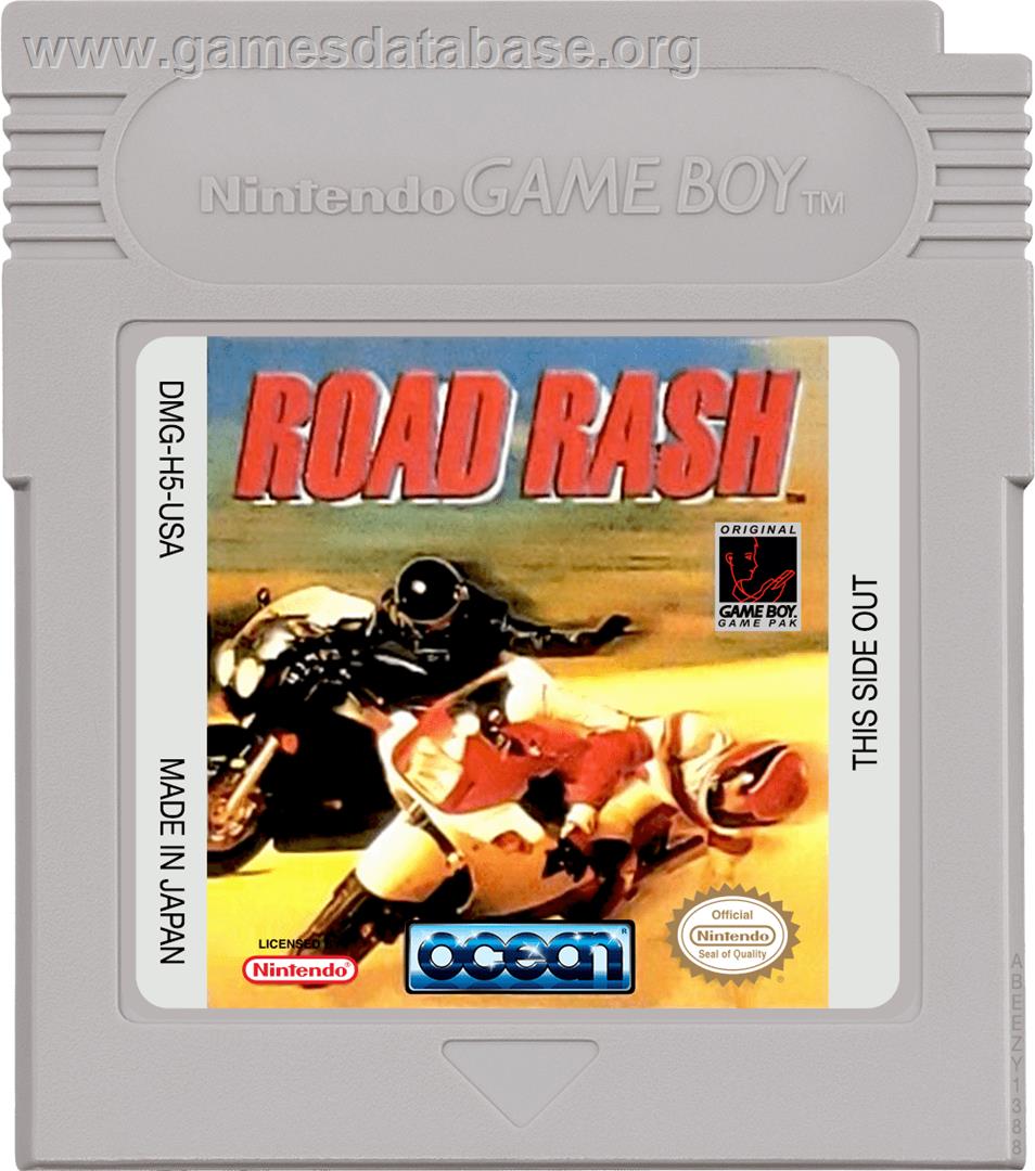 Road Rash - Nintendo Game Boy - Artwork - Cartridge