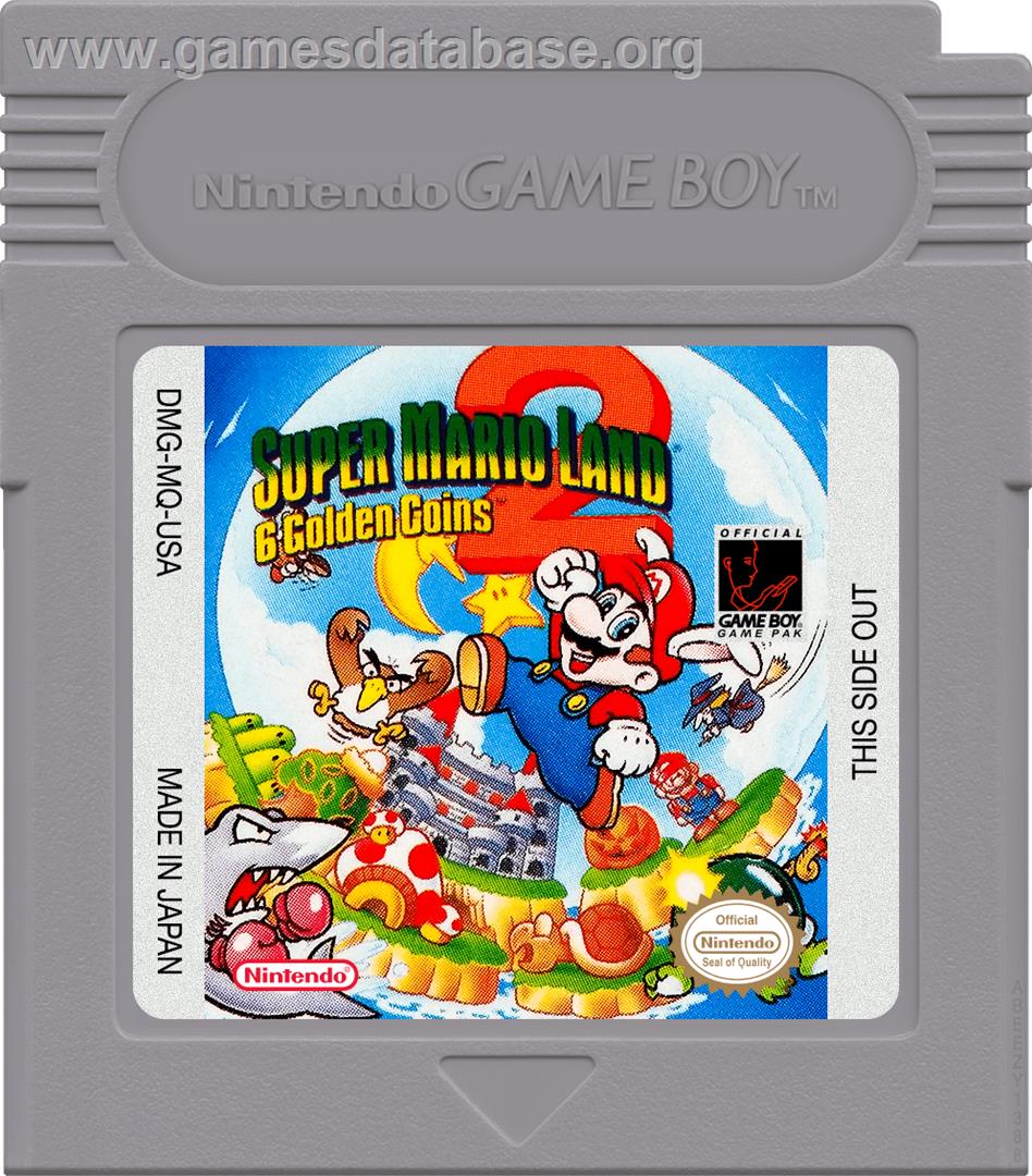 Super Mario Land 2 - 6 Golden Coins - Nintendo Game Boy - Artwork - Cartridge