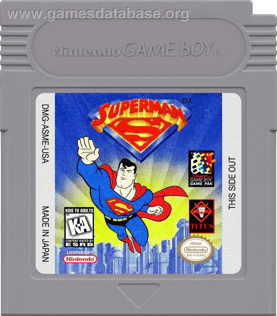 Superman - Nintendo Game Boy - Artwork - Cartridge