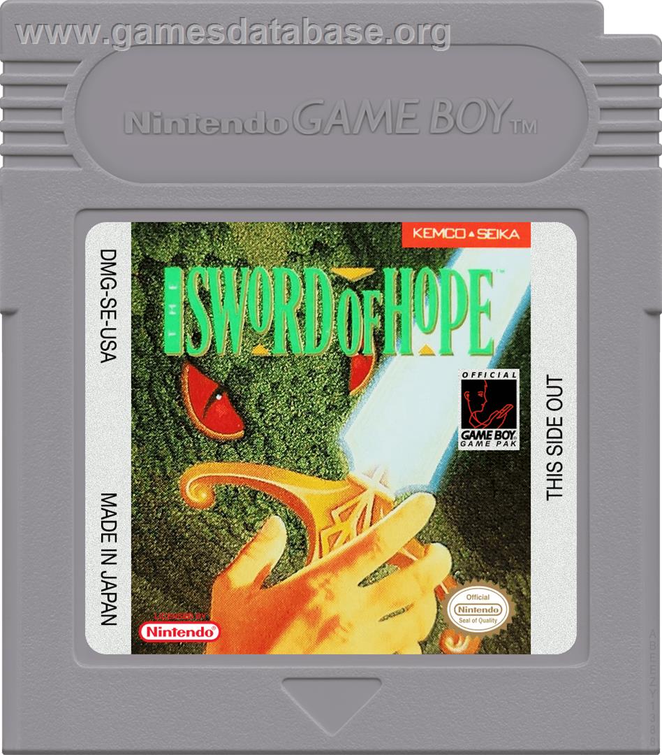 Sword Of Hope, The - Nintendo Game Boy - Artwork - Cartridge