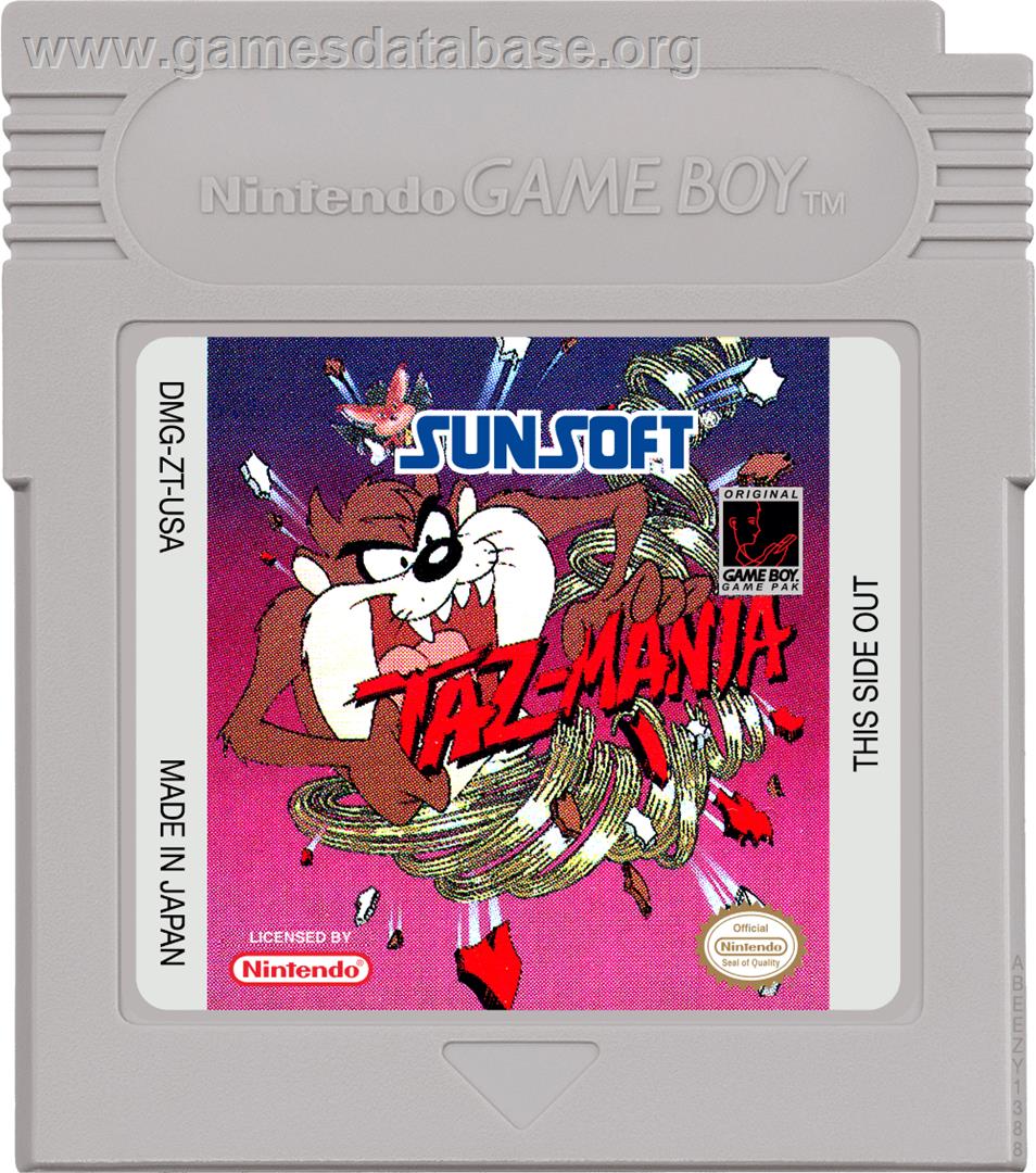 Taz-Mania - Nintendo Game Boy - Artwork - Cartridge