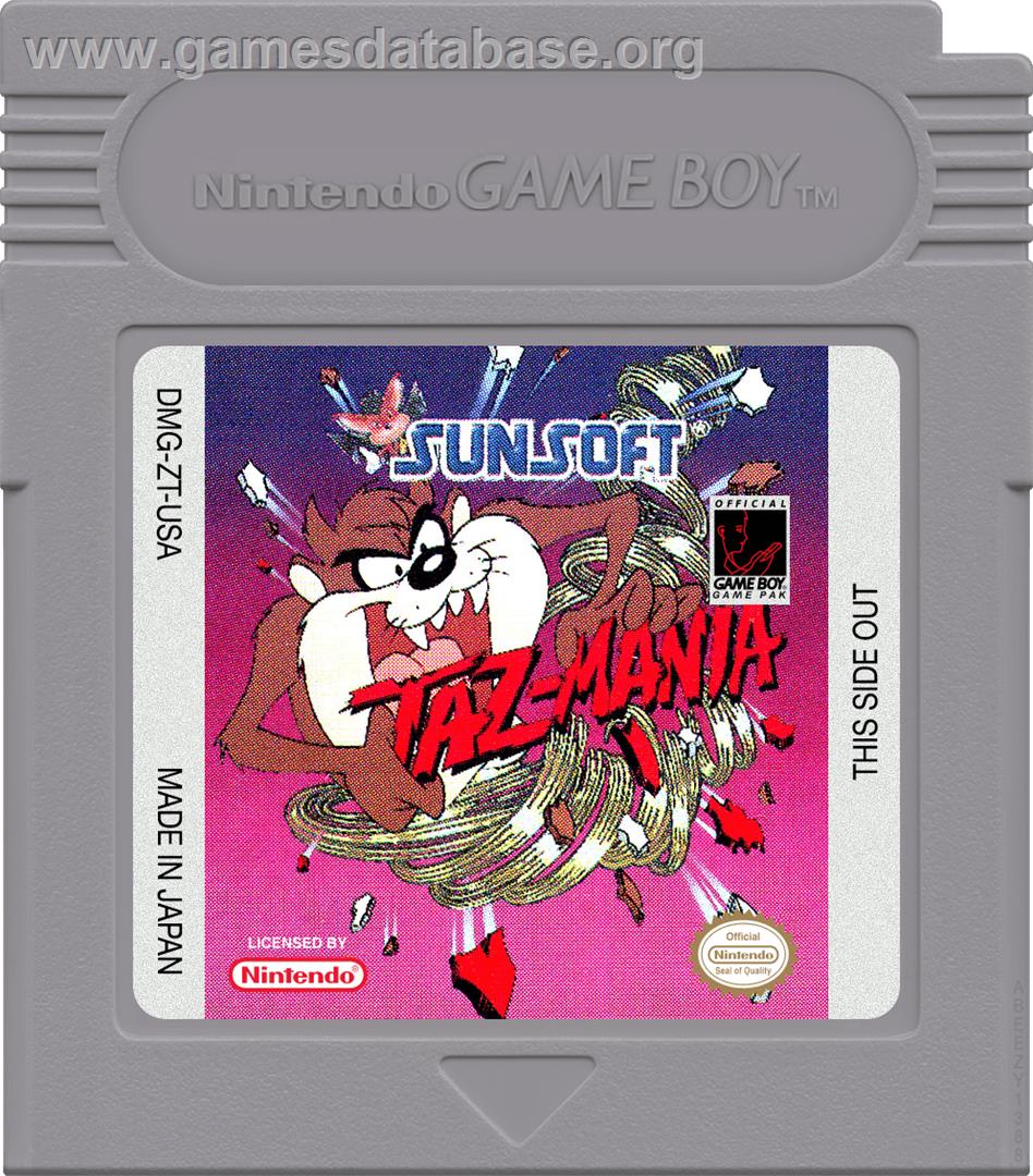 Taz-Mania - Nintendo Game Boy - Artwork - Cartridge