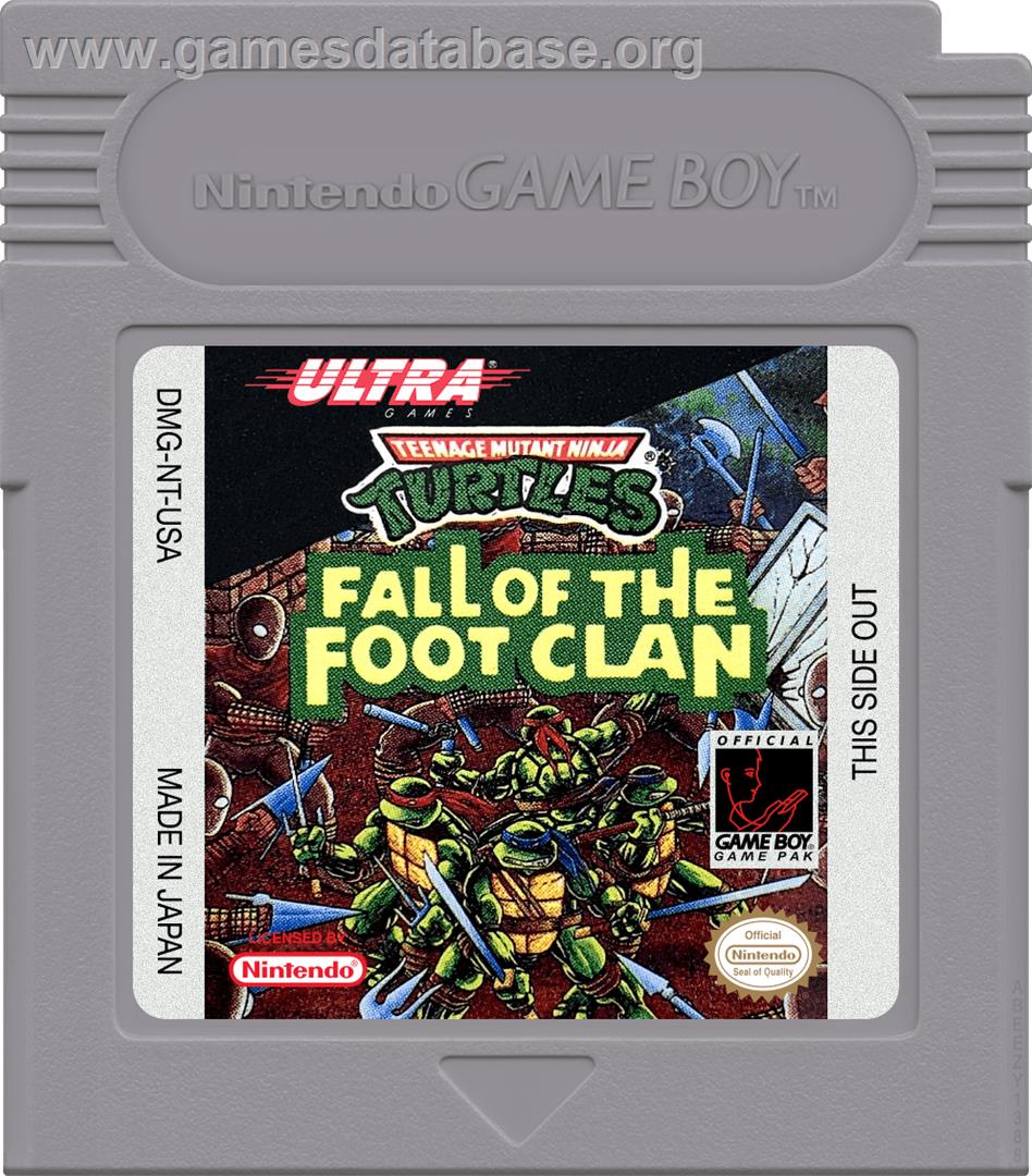 Teenage Mutant Ninja Turtles - Fall Of The Foot Clan - Nintendo Game Boy - Artwork - Cartridge