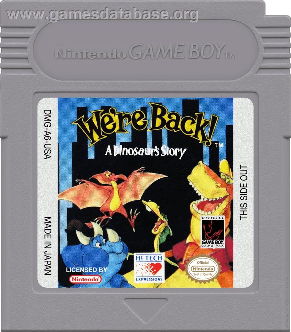 We're Back! - A Dinosaur's Story - Nintendo Game Boy - Artwork - Cartridge