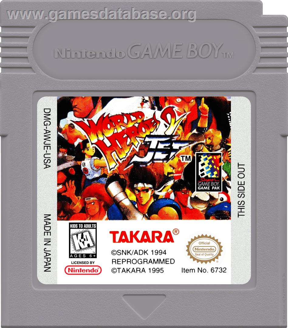 World Heroes 2 Jet - Nintendo Game Boy - Artwork - Cartridge
