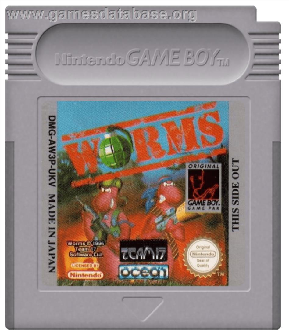 Worms - Nintendo Game Boy - Artwork - Cartridge