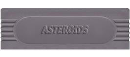 Top of cartridge artwork for Asteroids on the Nintendo Game Boy.