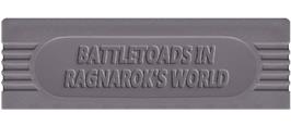 Top of cartridge artwork for Battle Toads in Ragnarok's World on the Nintendo Game Boy.