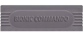 Top of cartridge artwork for Bionic Commando on the Nintendo Game Boy.