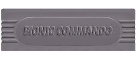 Top of cartridge artwork for Bionic Commando on the Nintendo Game Boy.