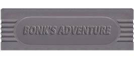 Top of cartridge artwork for Bonk's Adventure on the Nintendo Game Boy.