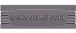 Top of cartridge artwork for Championship Pool on the Nintendo Game Boy.