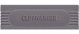 Top of cartridge artwork for Cliffhanger on the Nintendo Game Boy.