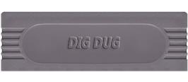 Top of cartridge artwork for Dig Dug on the Nintendo Game Boy.
